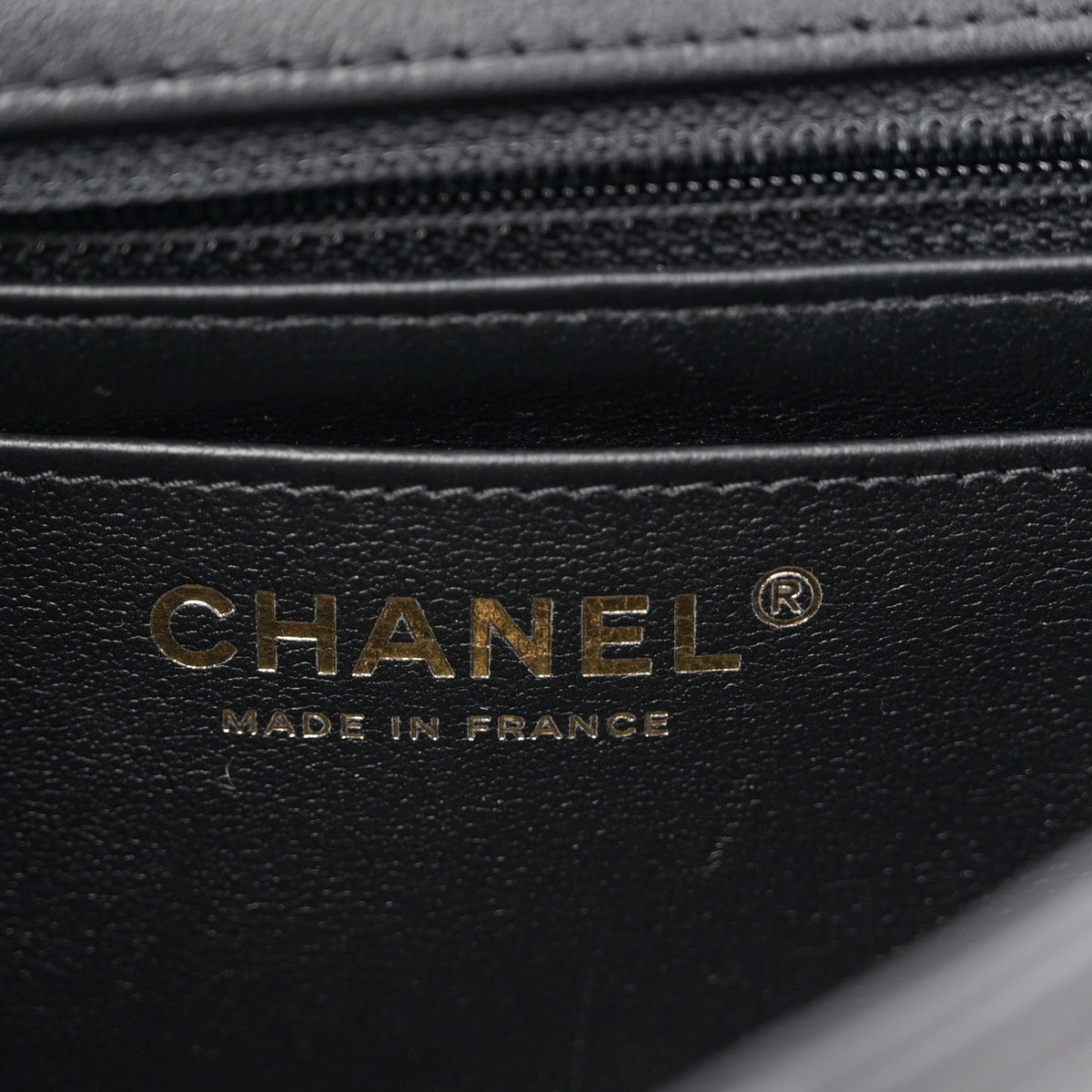 Lambskin Quilted Mini Rectangular Flap Black