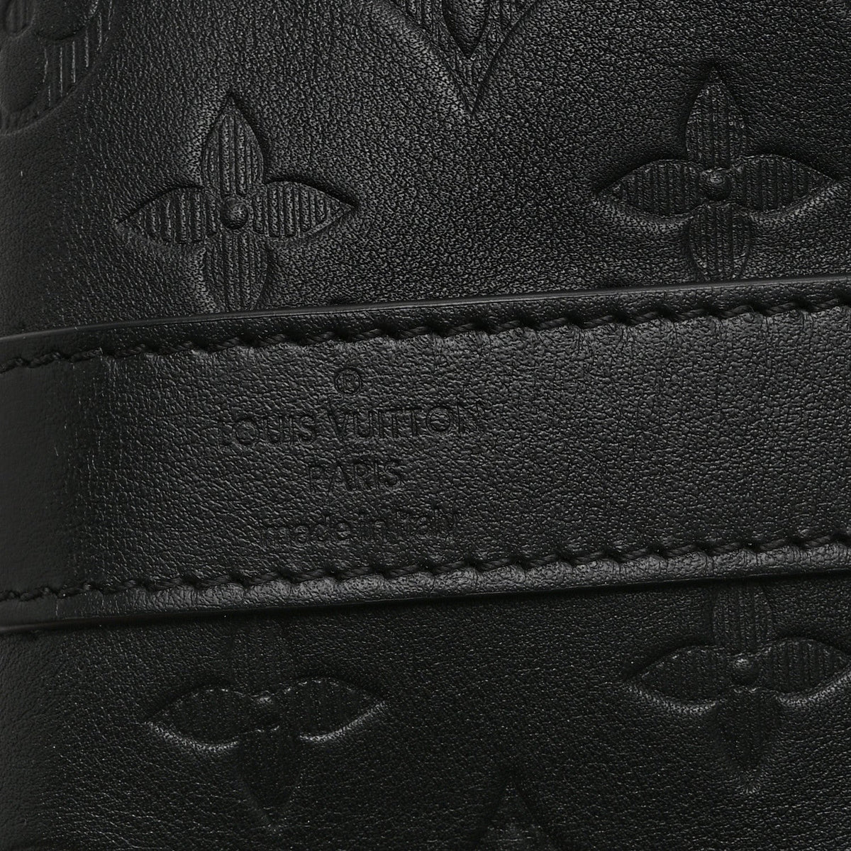 Calfskin Shadow Monogram Keepall Bandouliere 50 Black