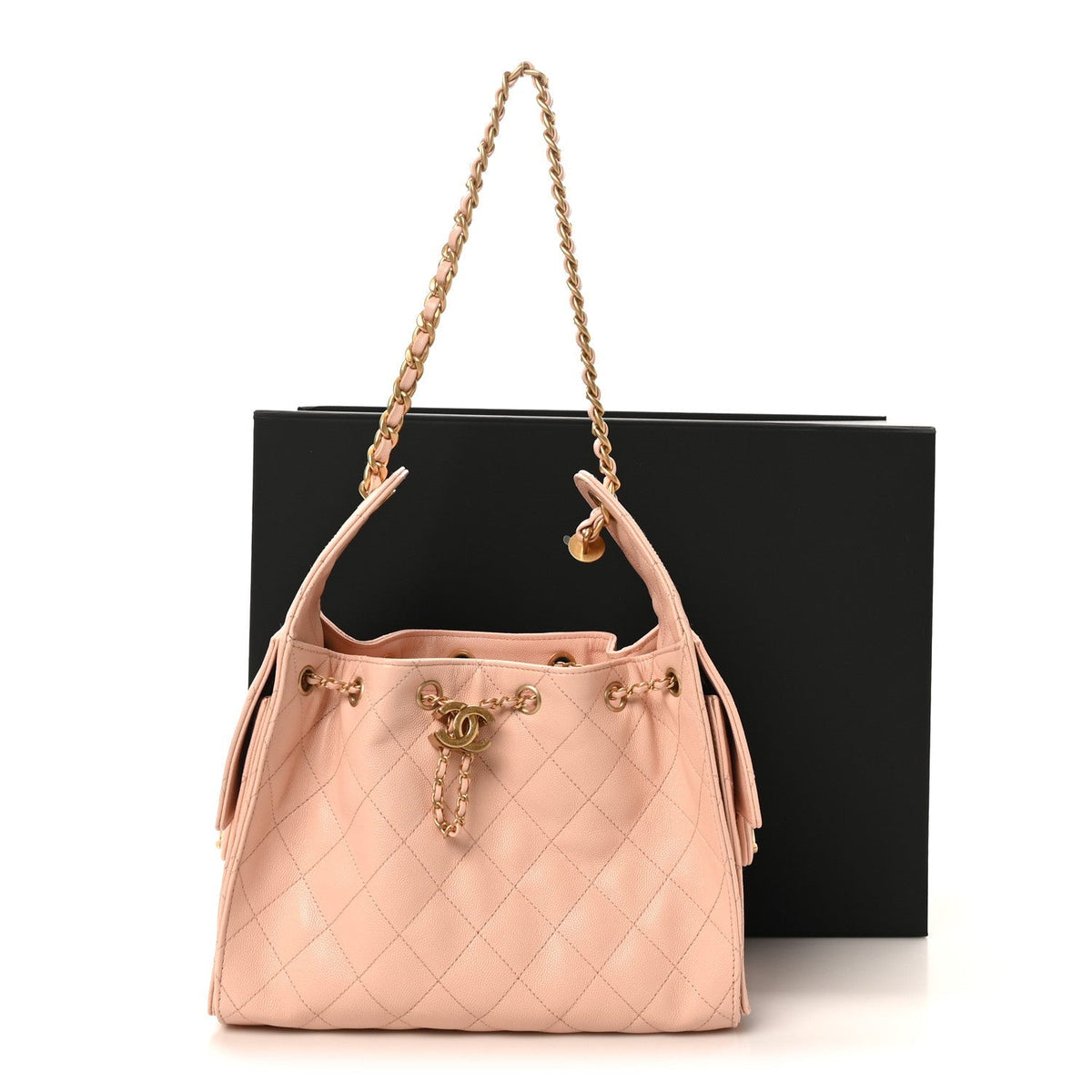 Caviar Quilted Small Chanel 25 Handbag Light Pink
