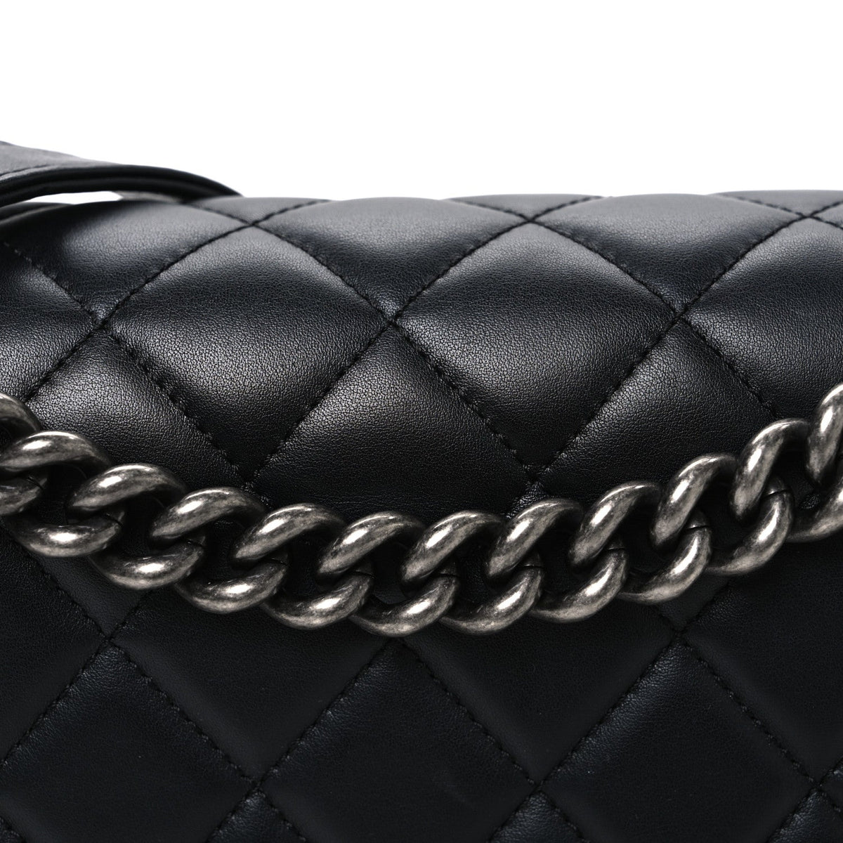 Lambskin Quilted New Medium Boy Flap Black