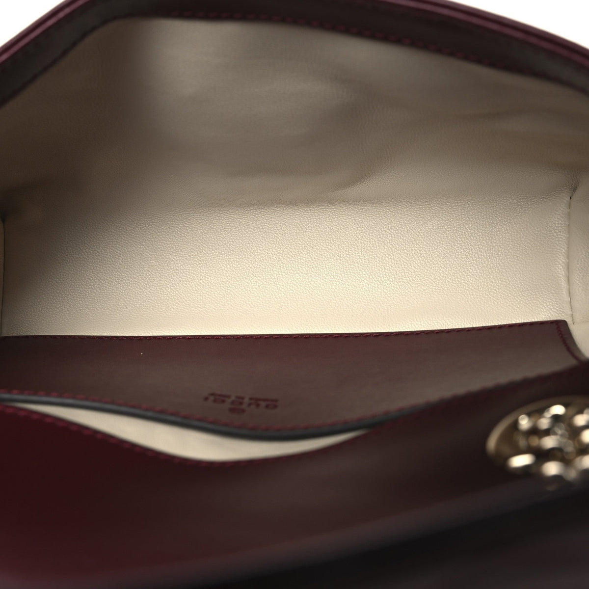 Calfskin Matelasse Small GG Marmont Shoulder Bag Rosso Ancora