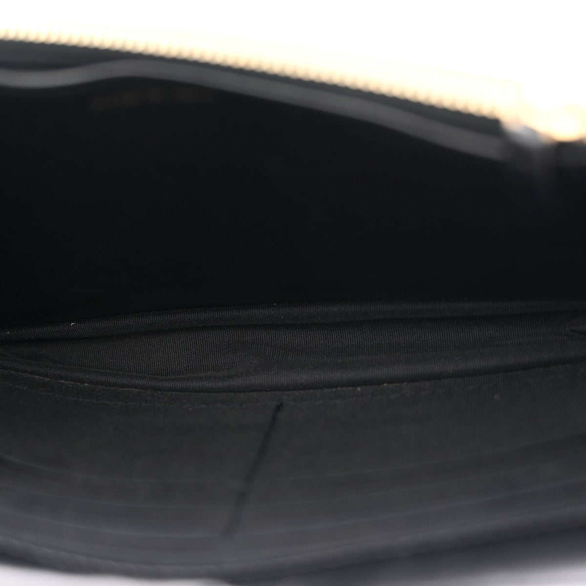 Lambskin Quilted Golden Class Wallet on Chain WOC Black