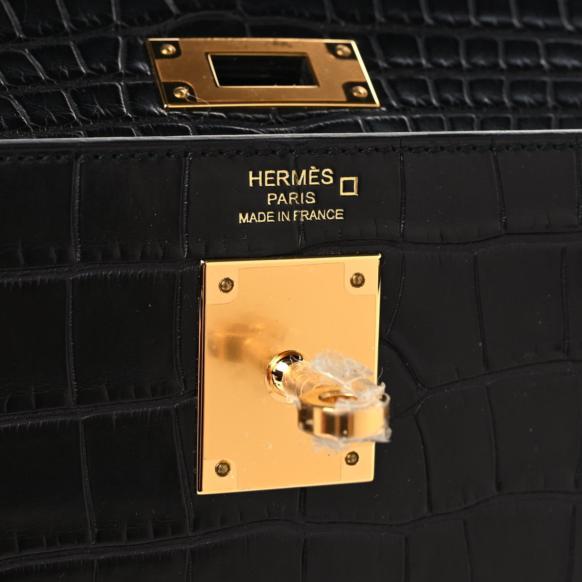 Matte Alligator Kelly Retourne 28 Black