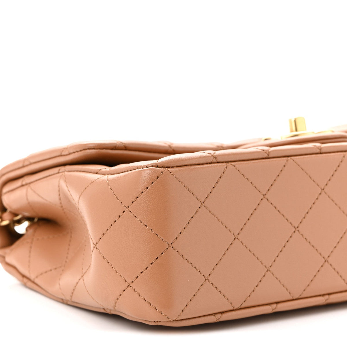 Lambskin Quilted Small CC Crush Flap Brown
