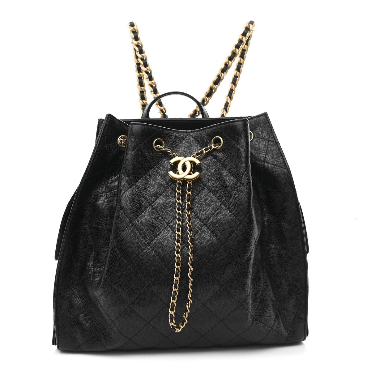 Caviar Quilted Large Chanel 25 Backpack Black