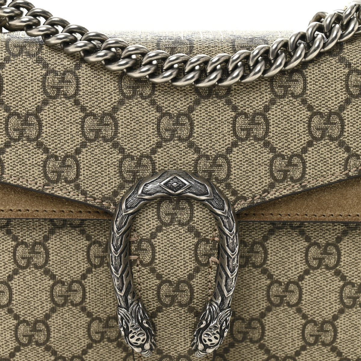 GG Supreme Monogram Mini Dionysus Shoulder Bag Taupe