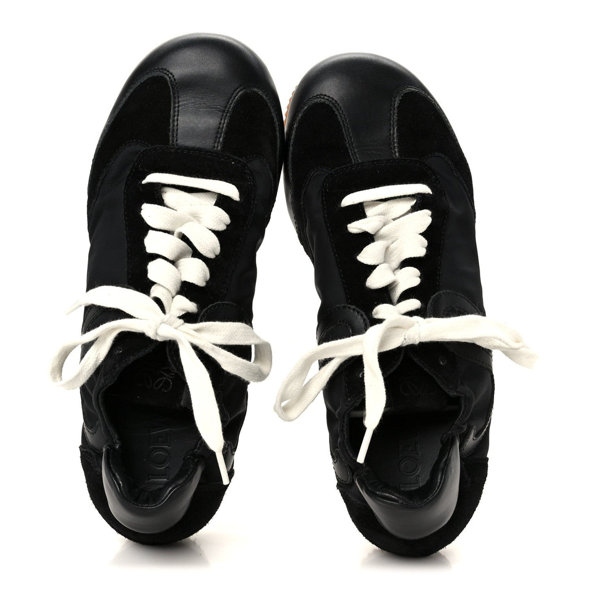 Nylon Suede Ballet Runner Sneakers 39 Black