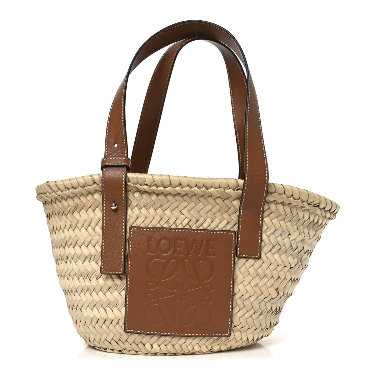 Raffia Small Basket Tote Bag Natural Tan