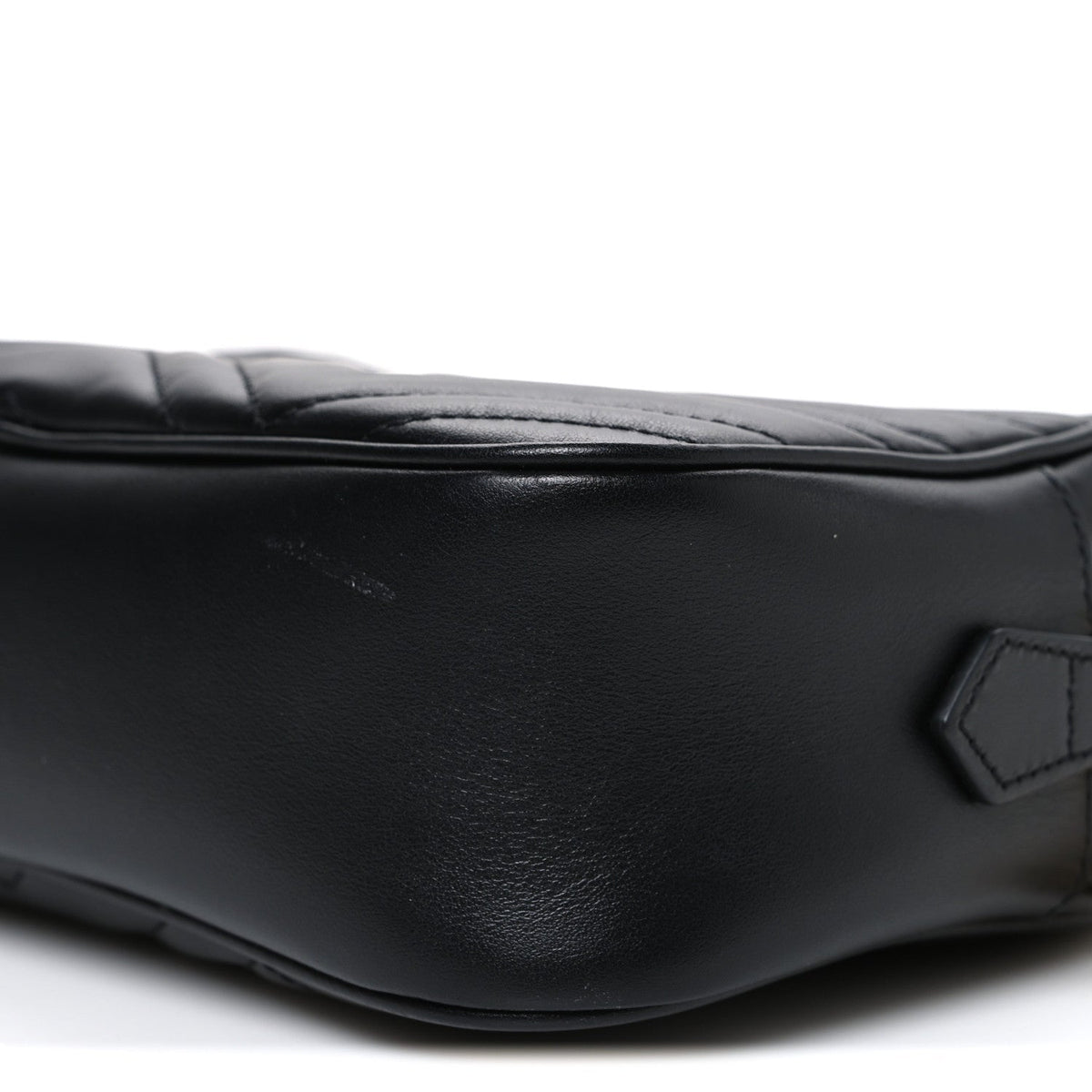 Calfskin Matelasse Small GG Marmont Chain Shoulder Bag Black