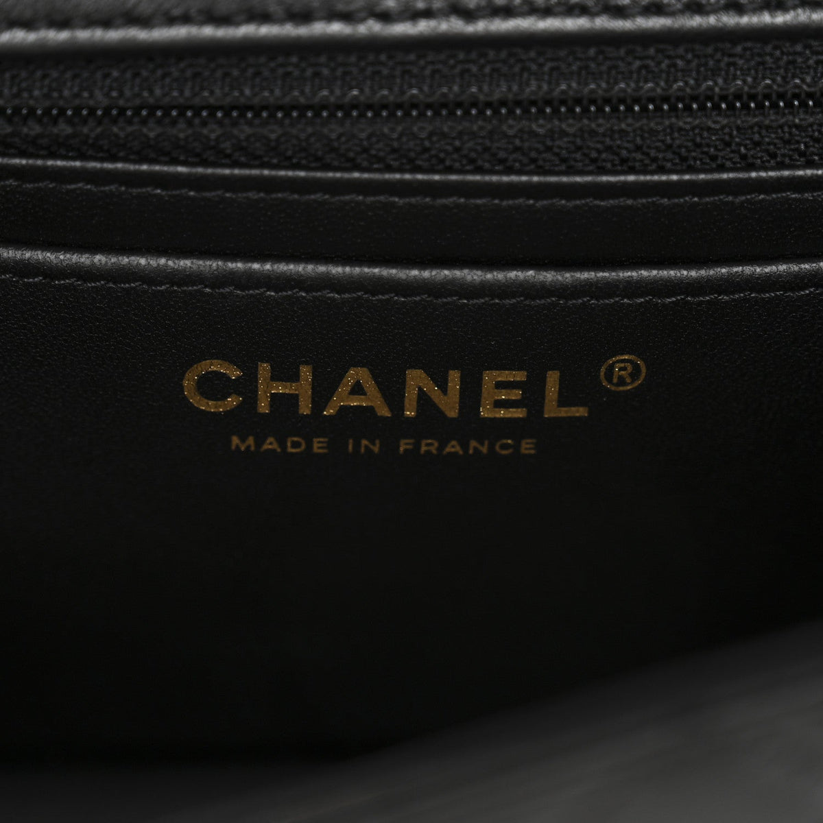 Lambskin Quilted Mini Rectangular Flap Black