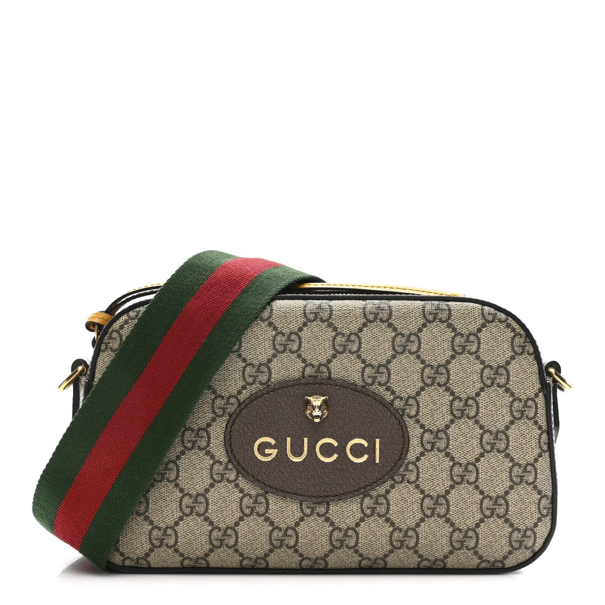 GG Supreme Monogram Web Neo Vintage Shoulder Bag Beige New Acero Crop