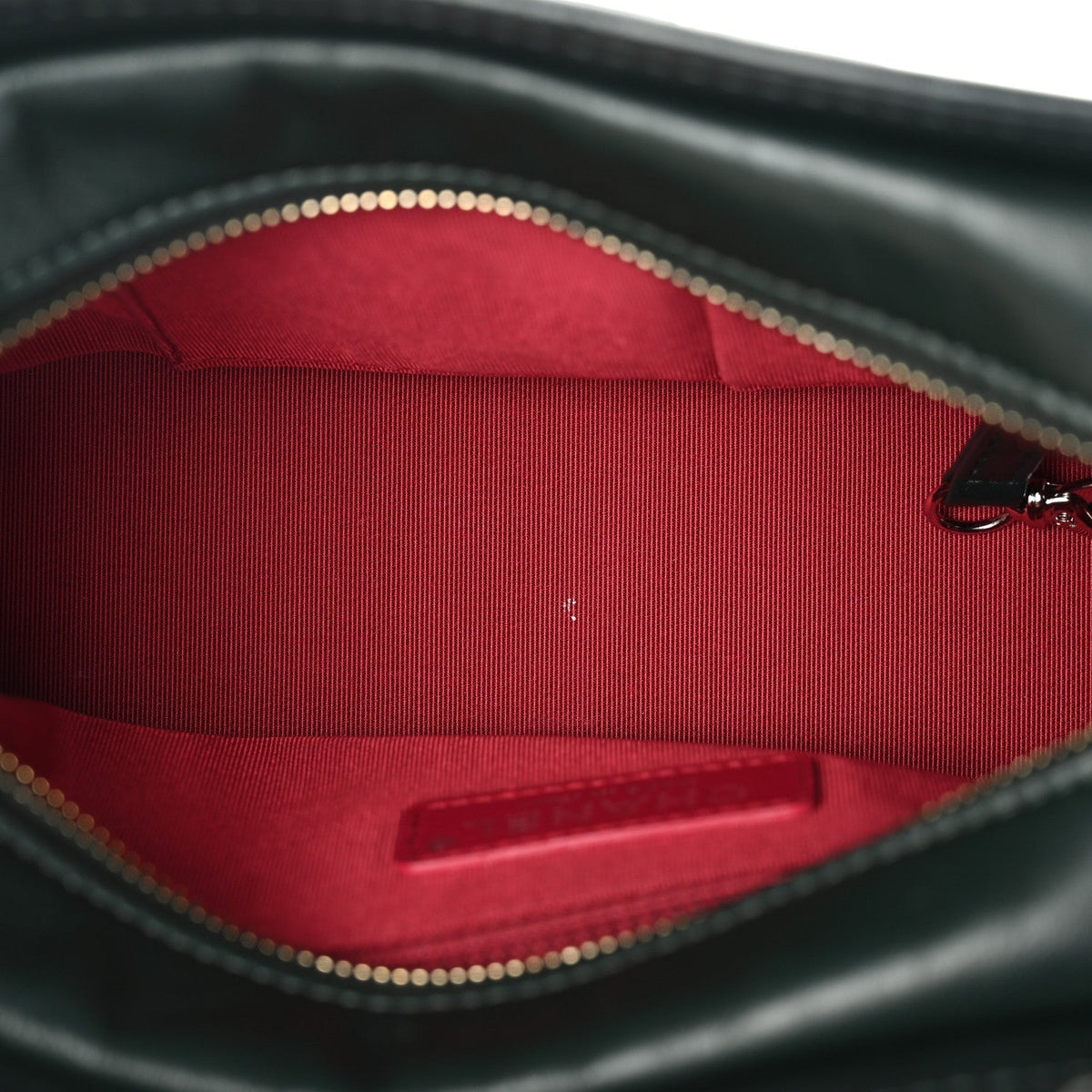 Aged Calfskin Quilted Small Gabrielle Hobo Dark Green