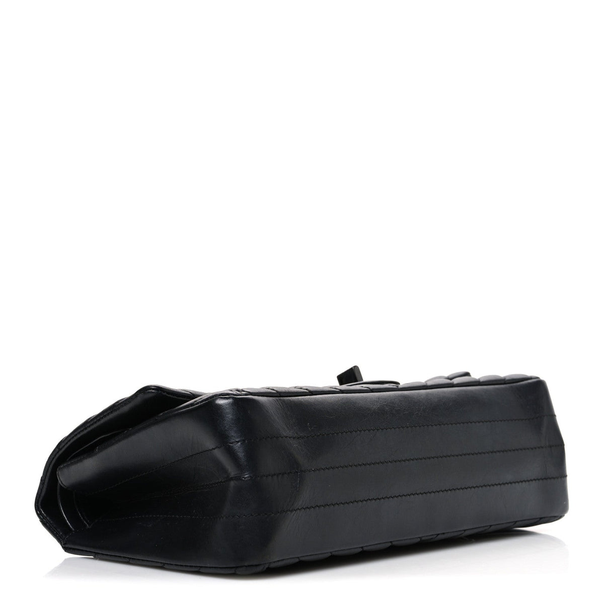 Aged Calfskin Chevron Quilted 2.55 Reissue 225 Flap So Black