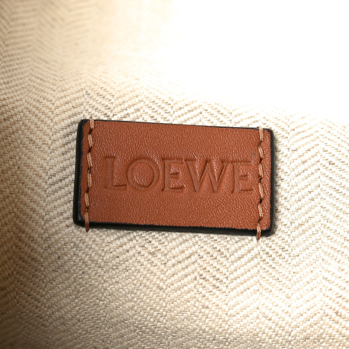 Supple Smooth Calfskin Jacquard Cubi Crossbody Bag Tan