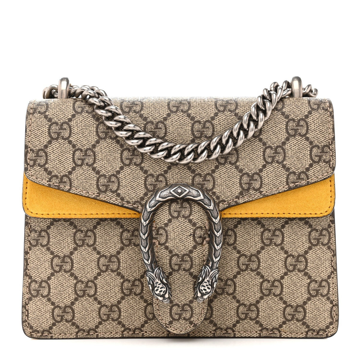 GG Supreme Monogram Mini Dionysus Shoulder Bag Yellow