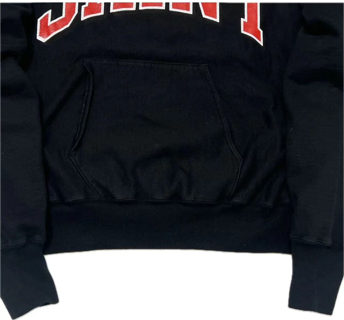 Saint Michael Logo-Print Cotton-Blend Jersey Hoodie