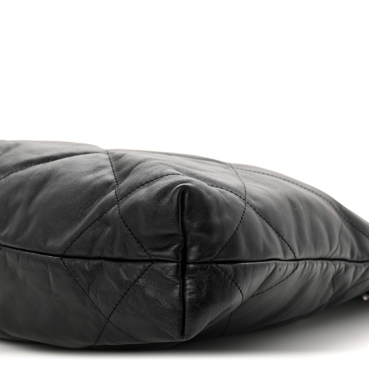 Shiny Calfskin Quilted Small Chanel 22 Black