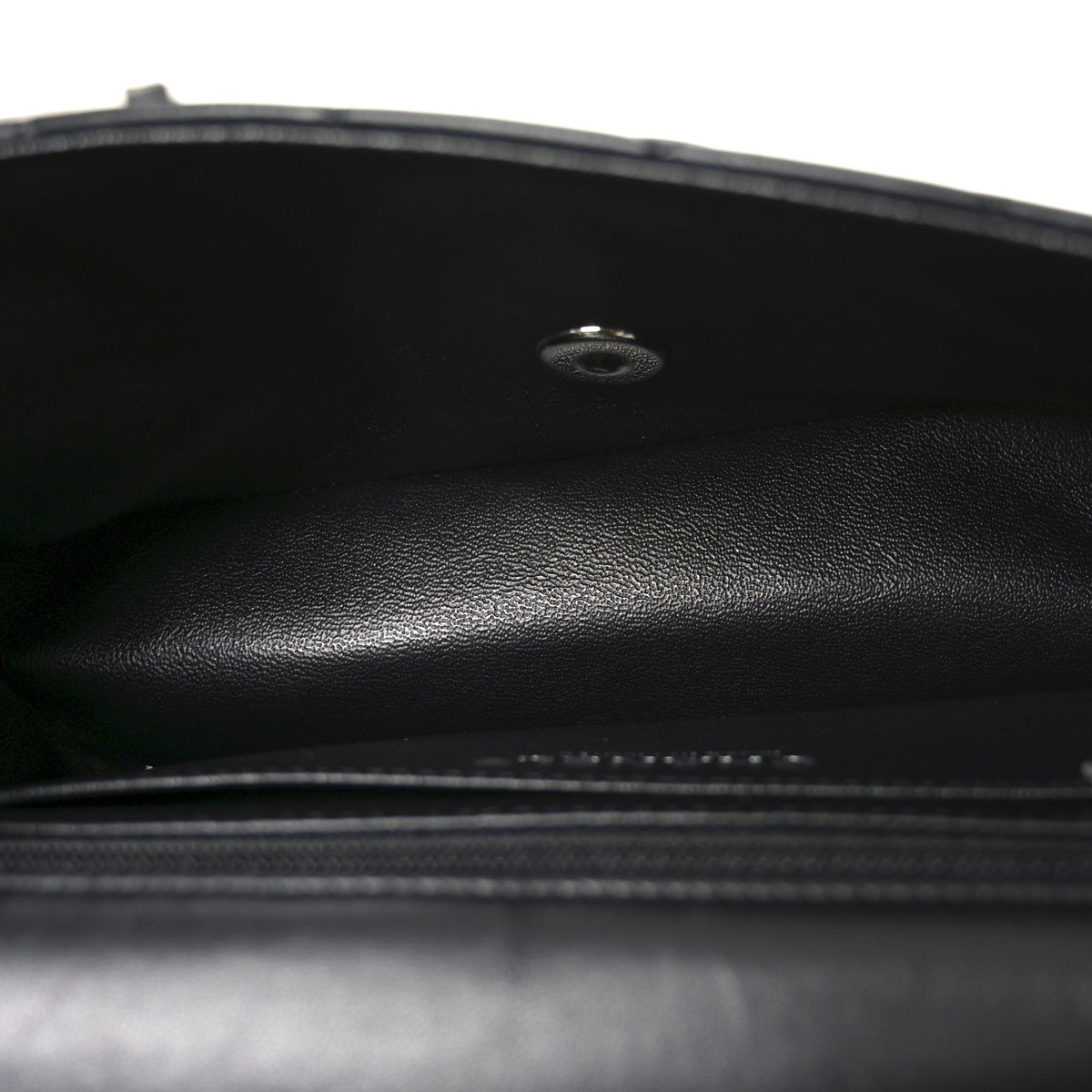 Lambskin Quilted Mini Rectangular Flap Black