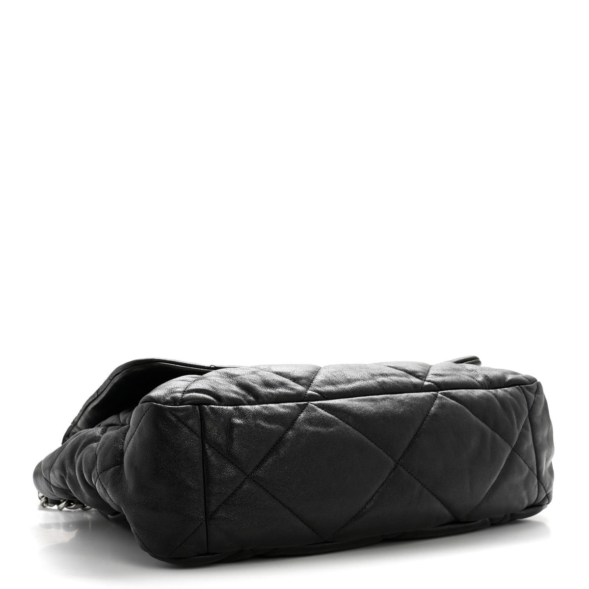 Goatskin Quilted Maxi Chanel 19 Flap Black