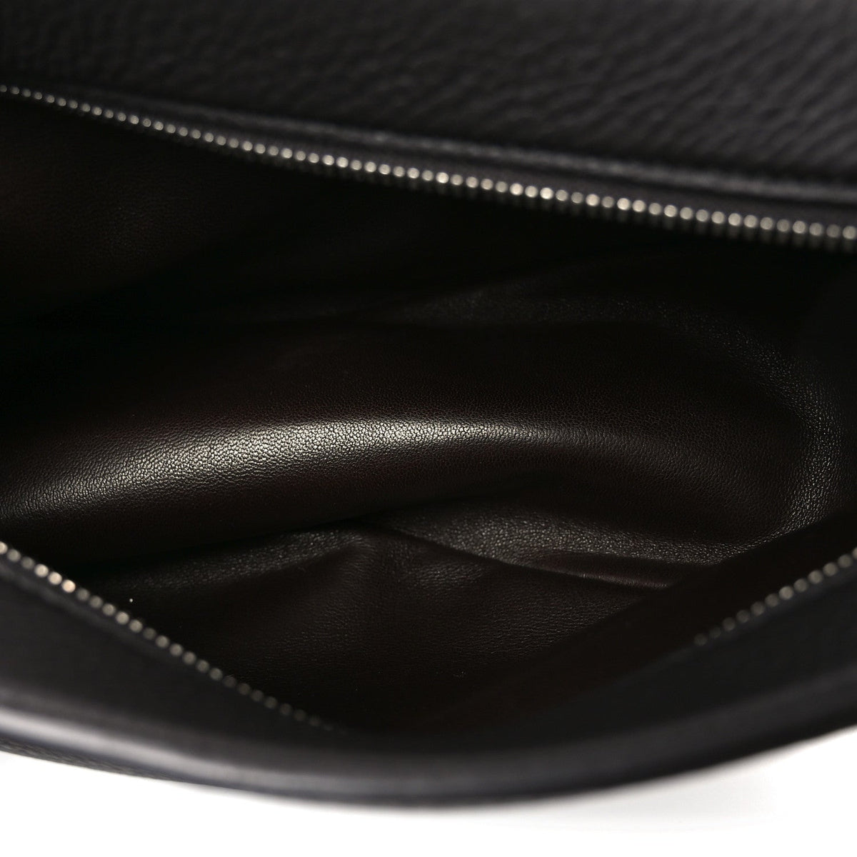 Grained Calfskin Small Slouchy Banana Bag Dark Brown
