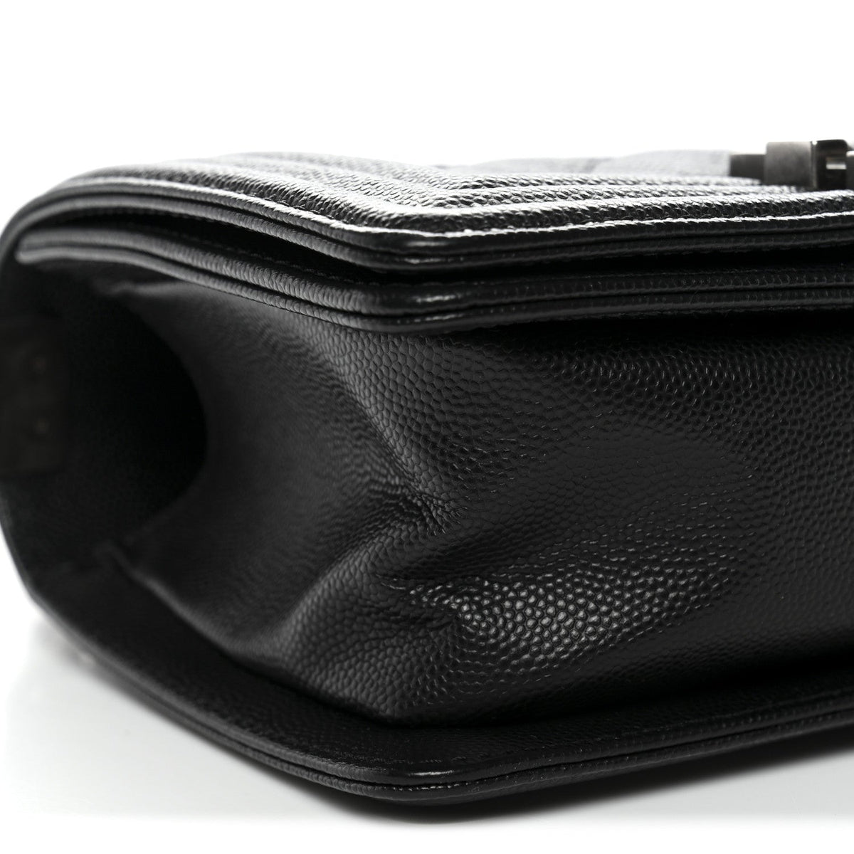 Caviar Quilted Small Boy Flap Black