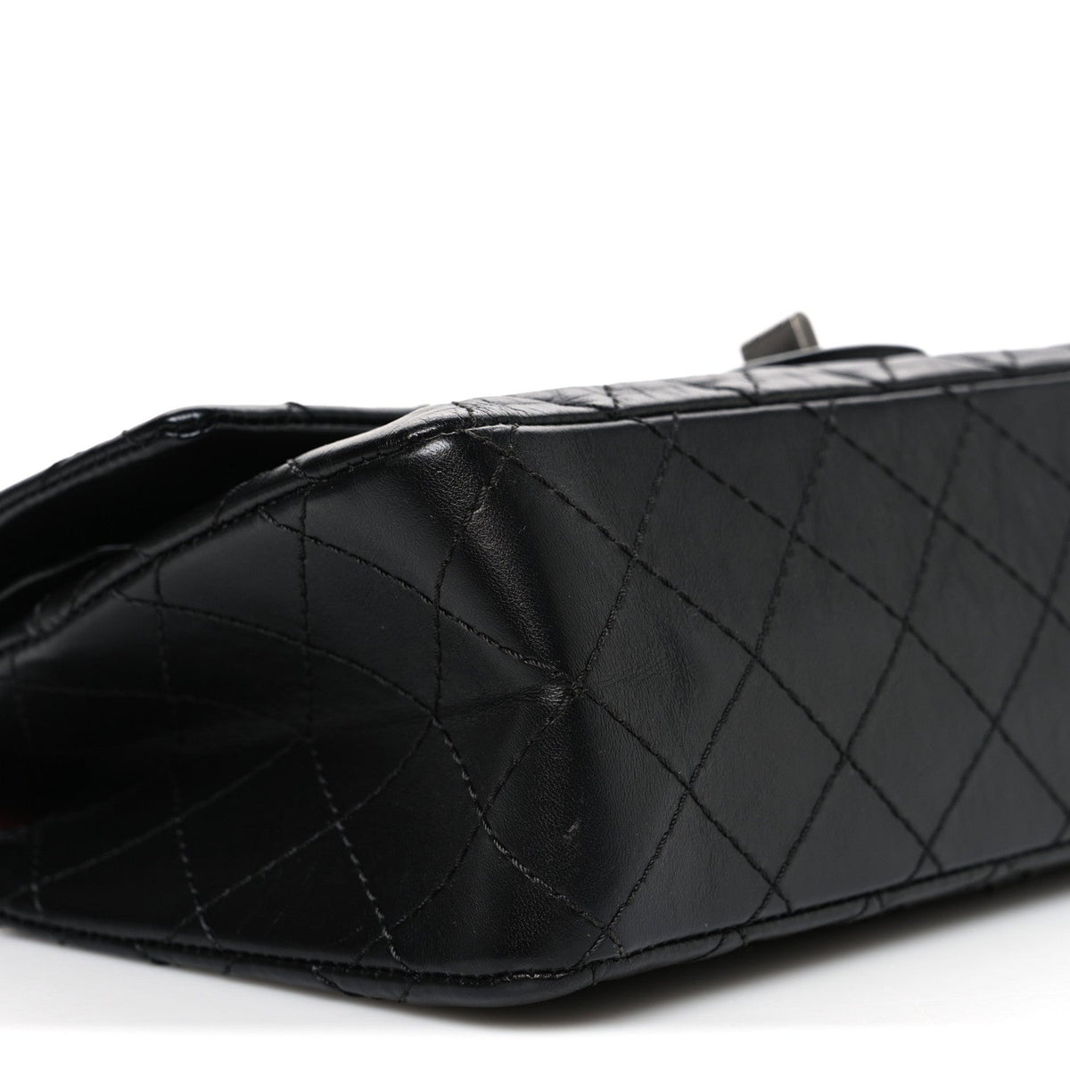 Aged Calfskin Quilted 2.55 Reissue 225 Flap Black