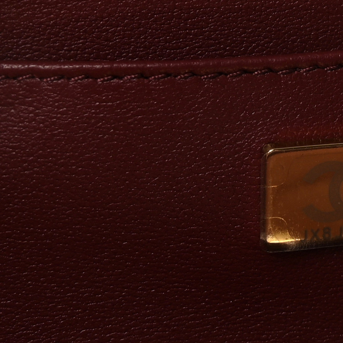 Lambskin Quilted Coco Click Bag Burgundy