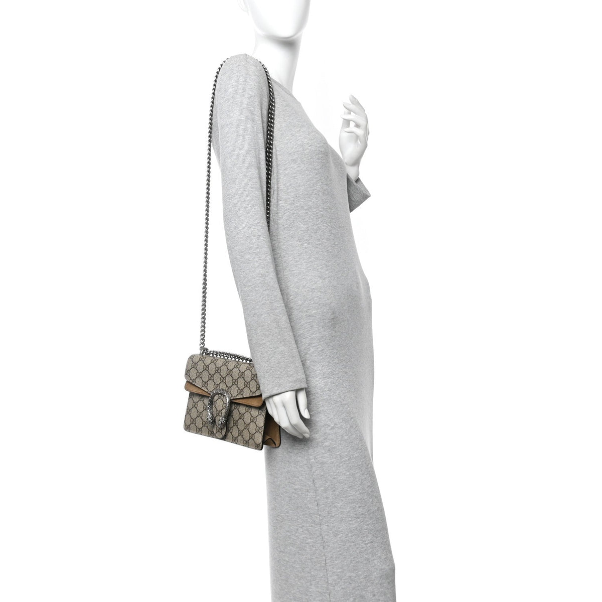 GG Supreme Monogram Mini Dionysus Shoulder Bag Taupe