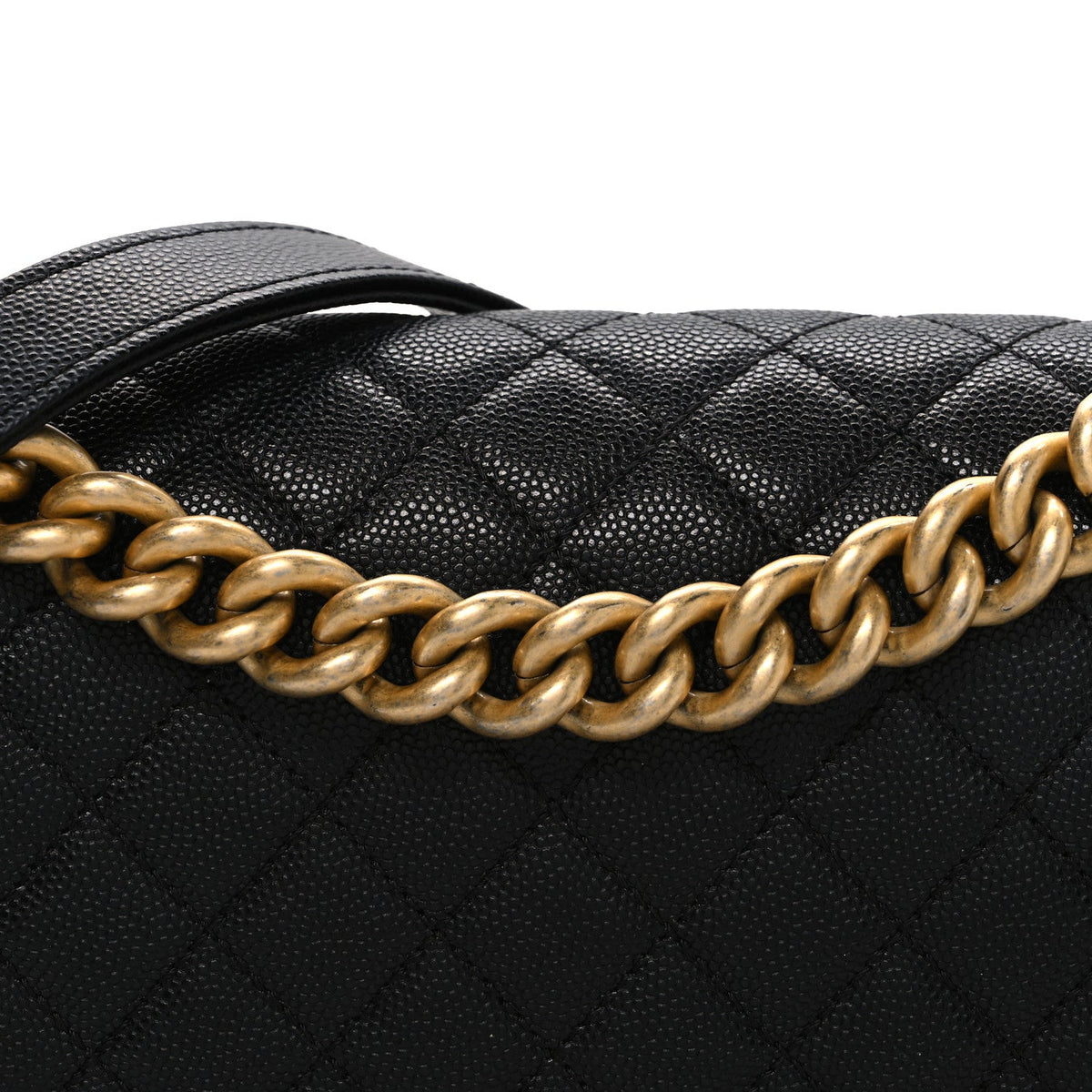 Caviar Quilted Medium Boy Flap Black