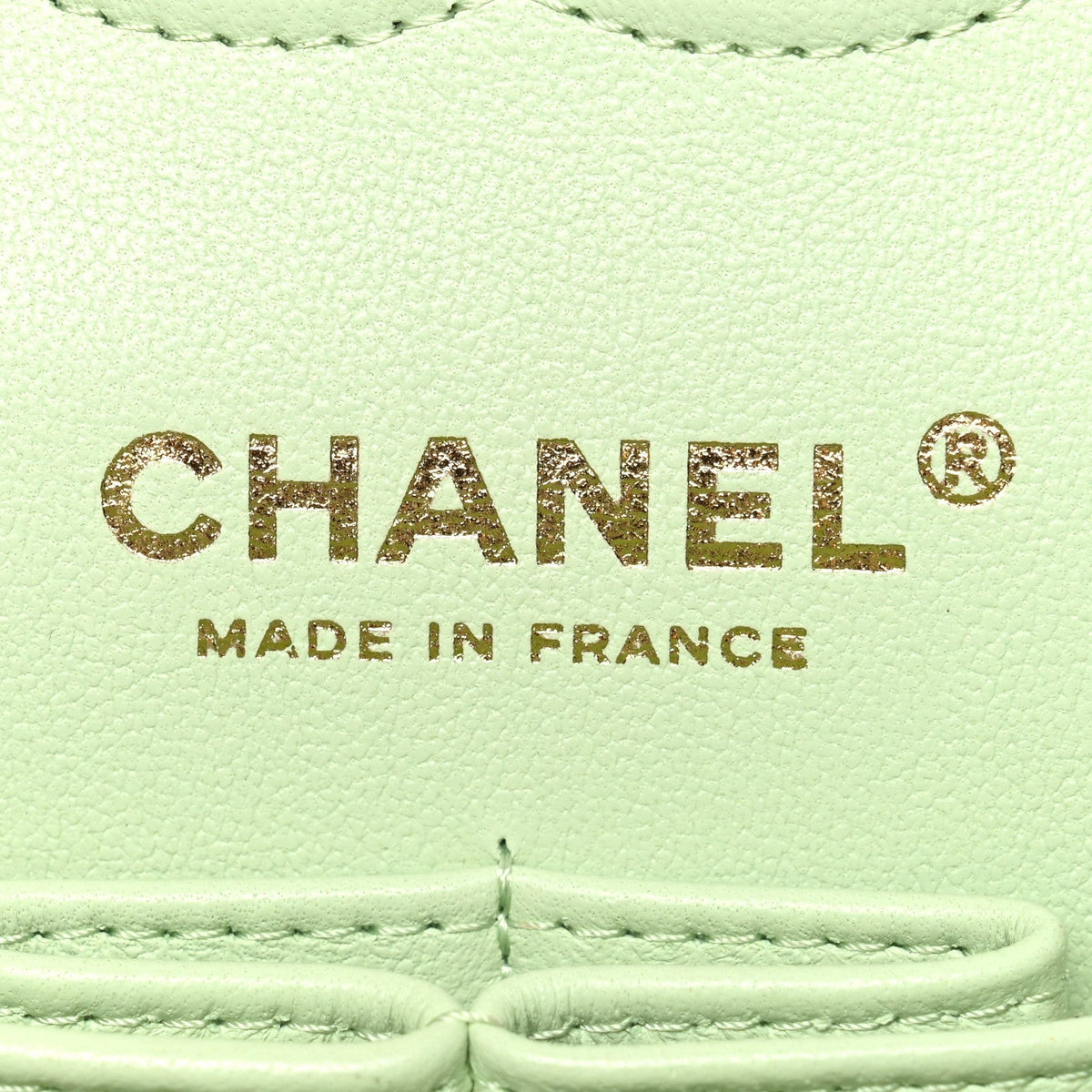 Caviar Quilted Small Double Flap Light Green