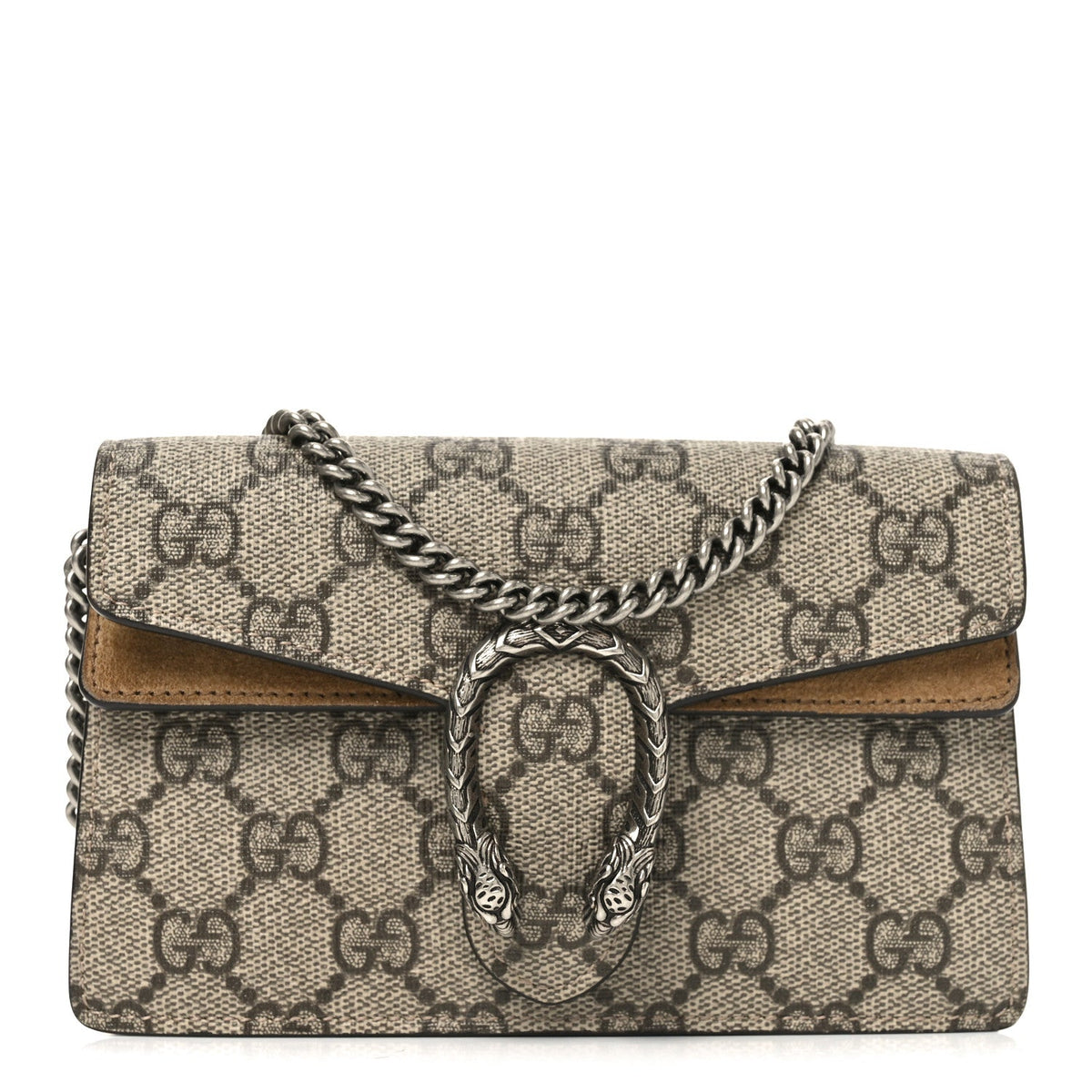 GG Supreme Monogram Super Mini Dionysus Shoulder Bag Taupe
