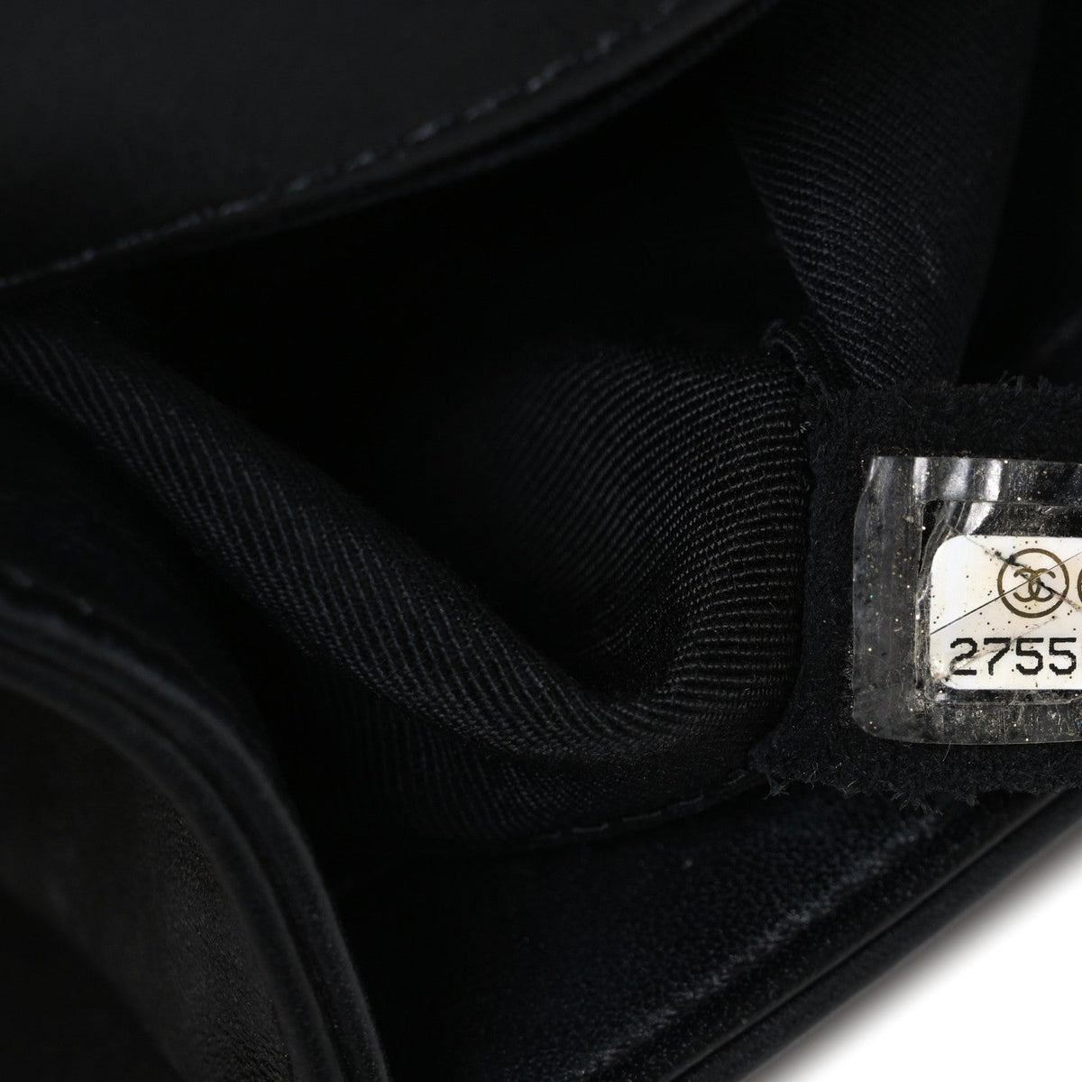 Calfskin Braided Small Boy Flap Black