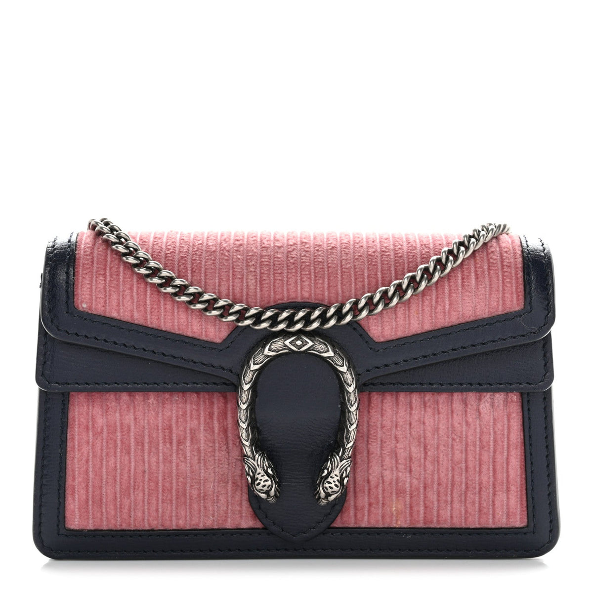 Lanzo Stretch Cord Azalea Calfskin Super Mini Dionysus Shoulder Bag Pink Blue