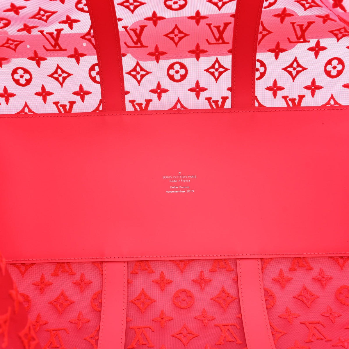 Monogram Fluo See Through Keepall Bandouliere 50 Rose