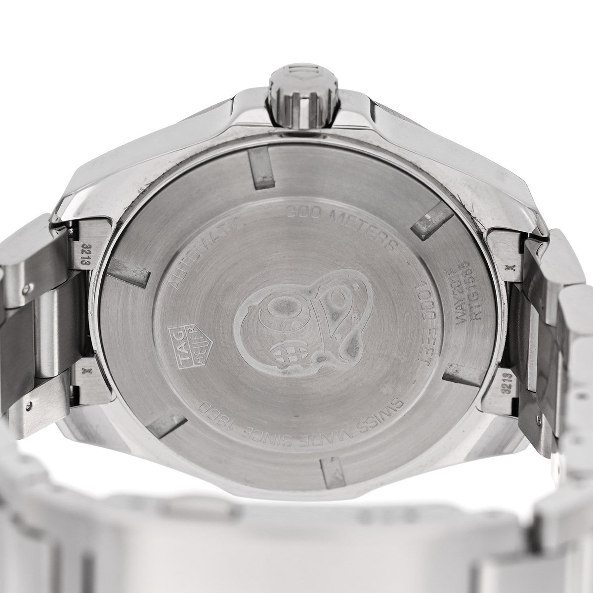 Stainless Steel 43mm Aquaracer 300M Automatic Watch Black WAY201F