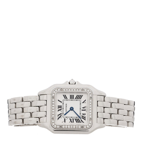 18K White Gold Diamond 27mm Panthere Quartz Watch