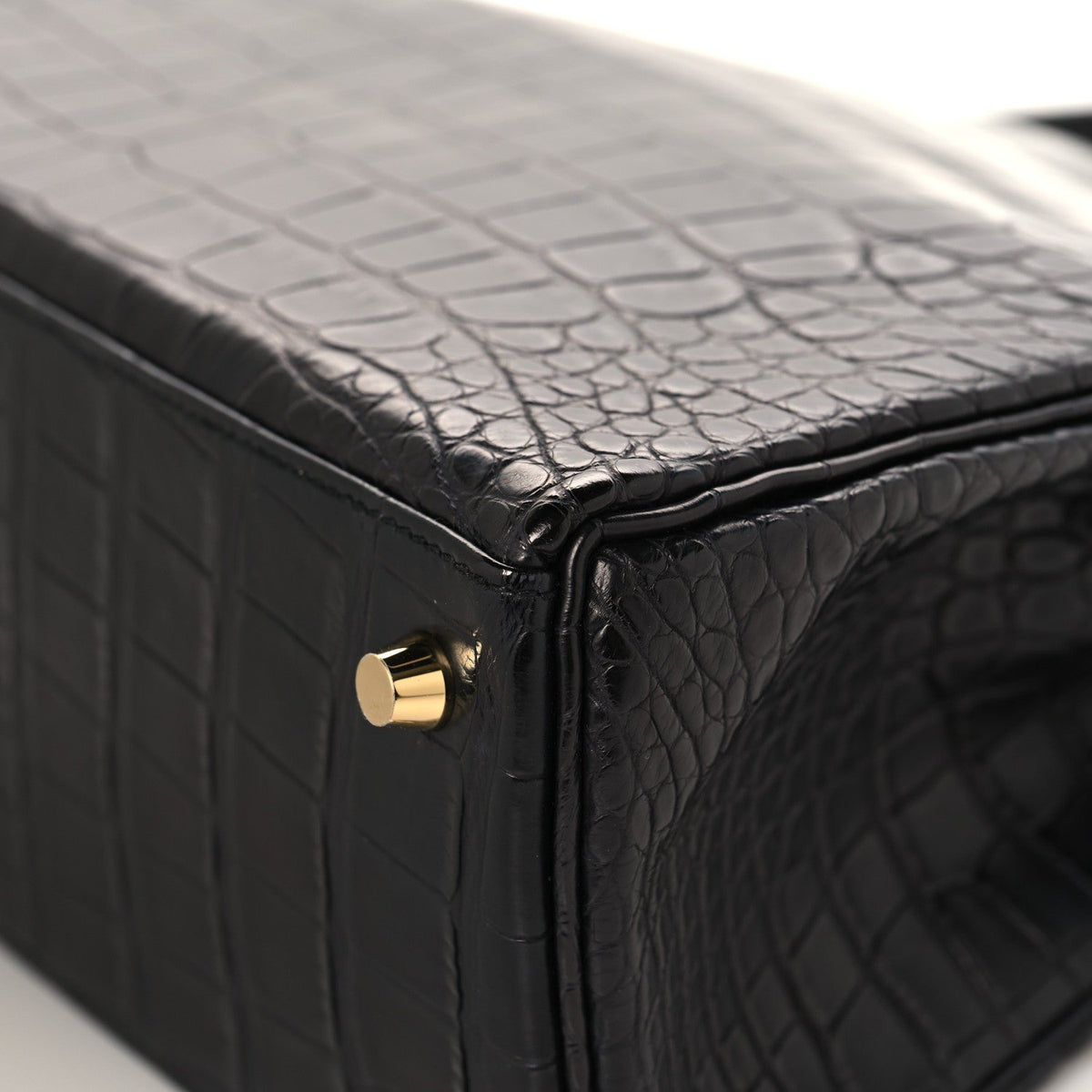 Matte Alligator Kelly Retourne 28 Black