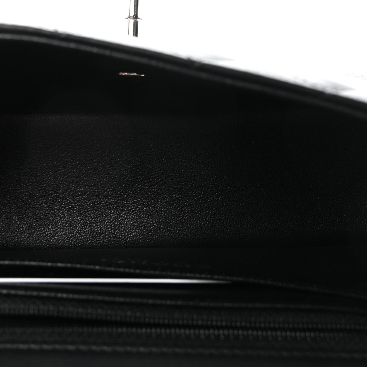 Lambskin Quilted Mini Rectangular Flap Black