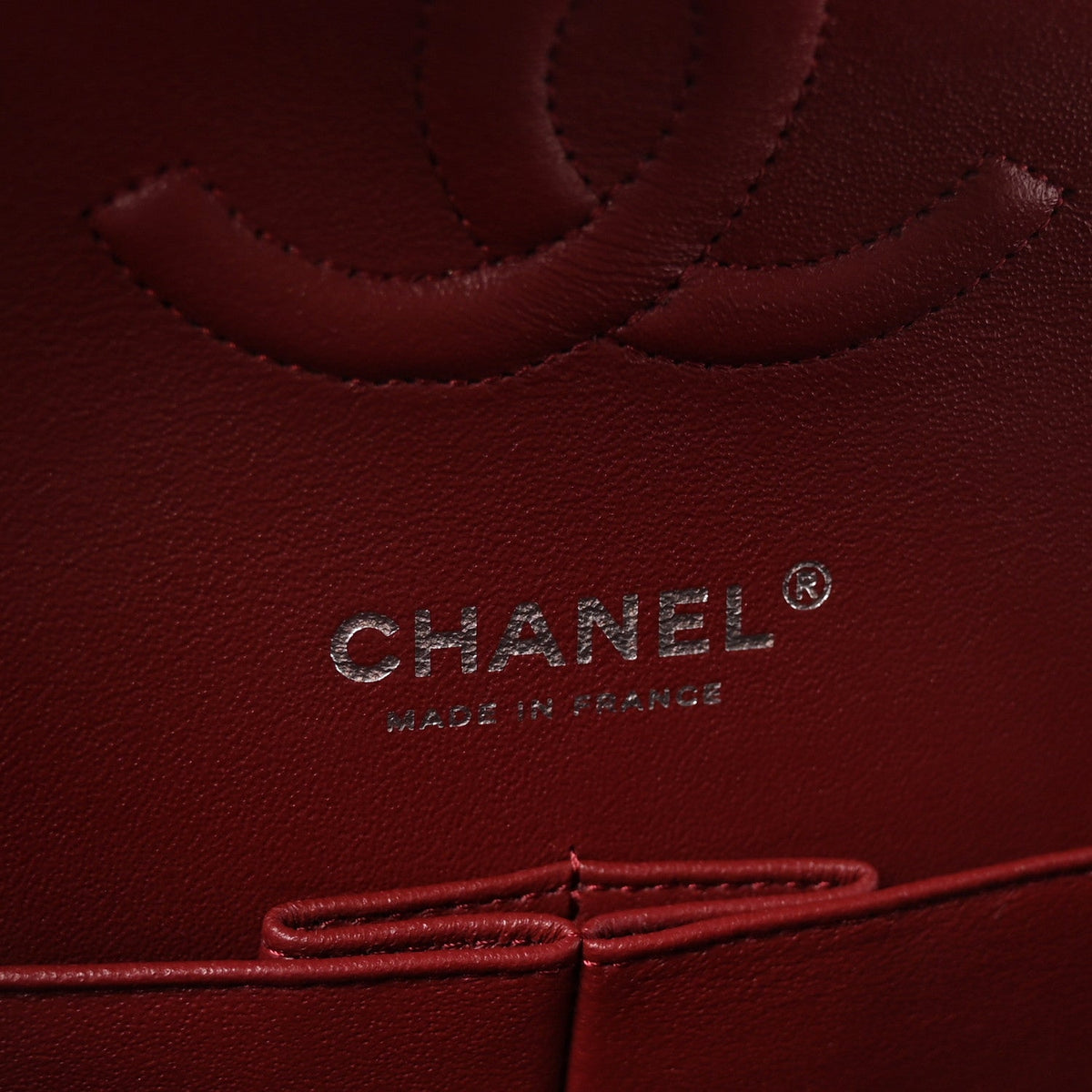 Caviar Quilted Medium Double Flap Burgundy