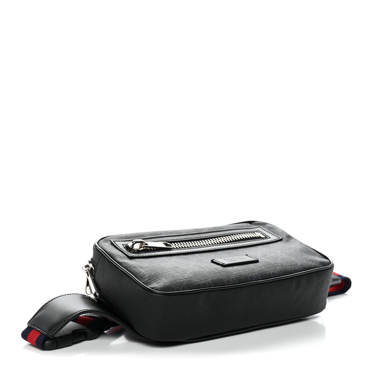 Soft GG Supreme Monogram Web Belt Bag Black Grey