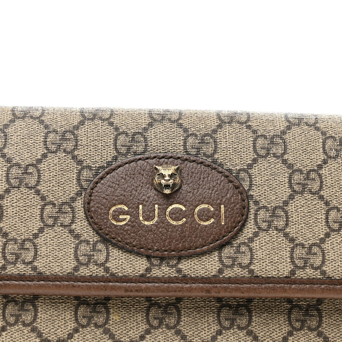 GG Supreme Monogram Neo Vintage Web Belt Bag Brown