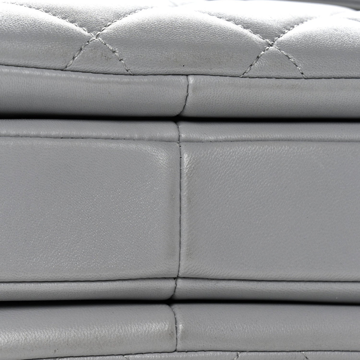 Lambskin Quilted Small Trendy CC Flap Dual Handle Bag Grey