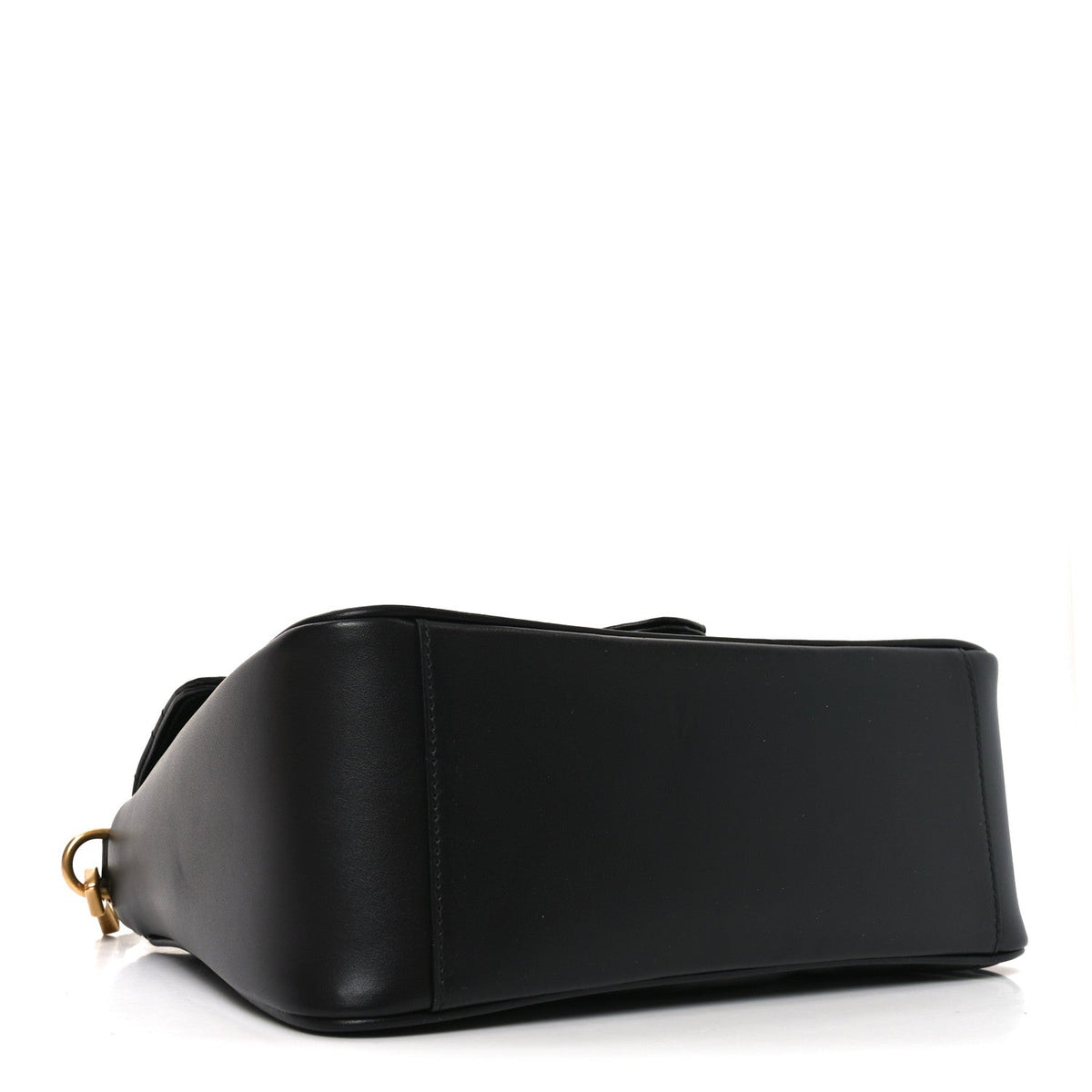 Calfskin Matelasse Small GG Marmont Top Handle Shoulder Bag Black