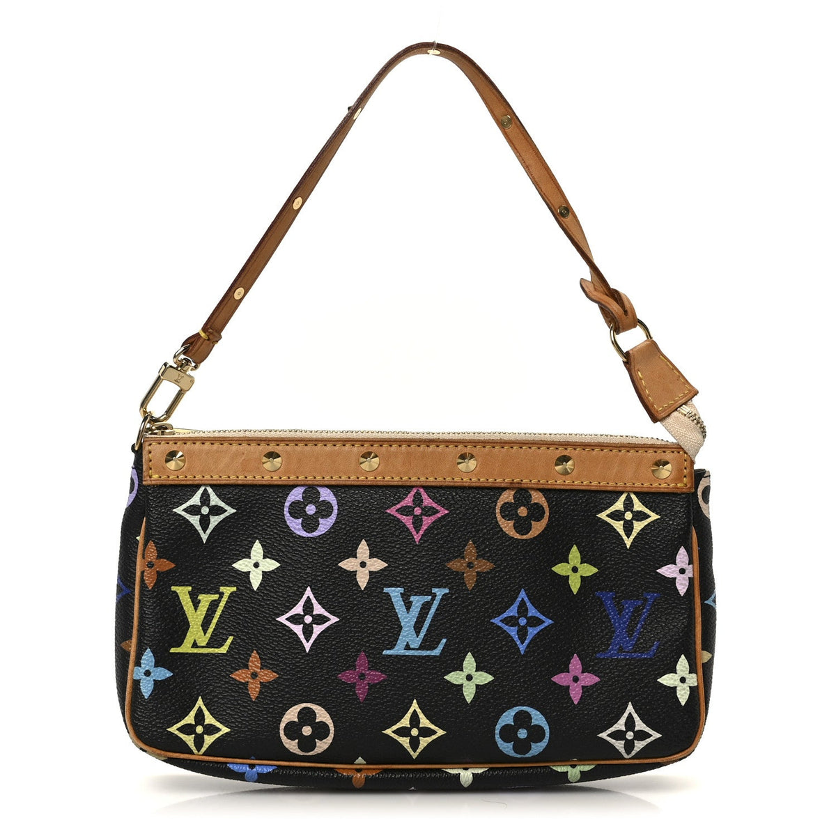 Monogram Multicolor Pochette Accessories Black