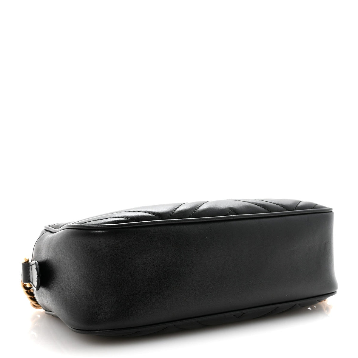 Calfskin Matelasse Small GG Marmont Chain Shoulder Bag Black
