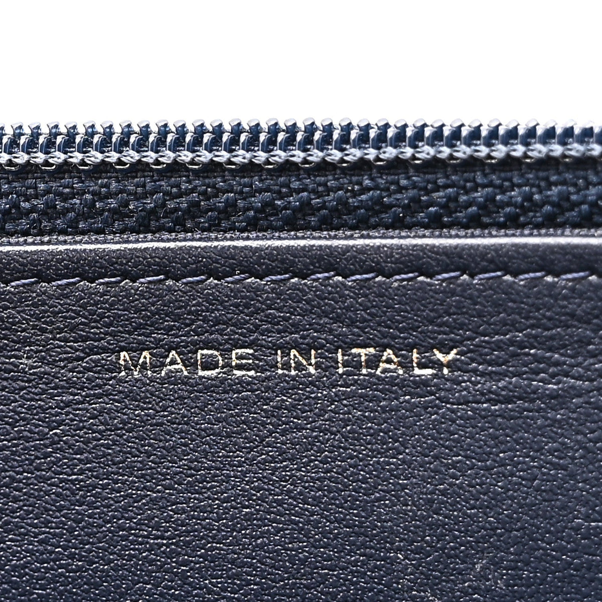 Lambskin Quilted Wallet On Chain WOC Navy