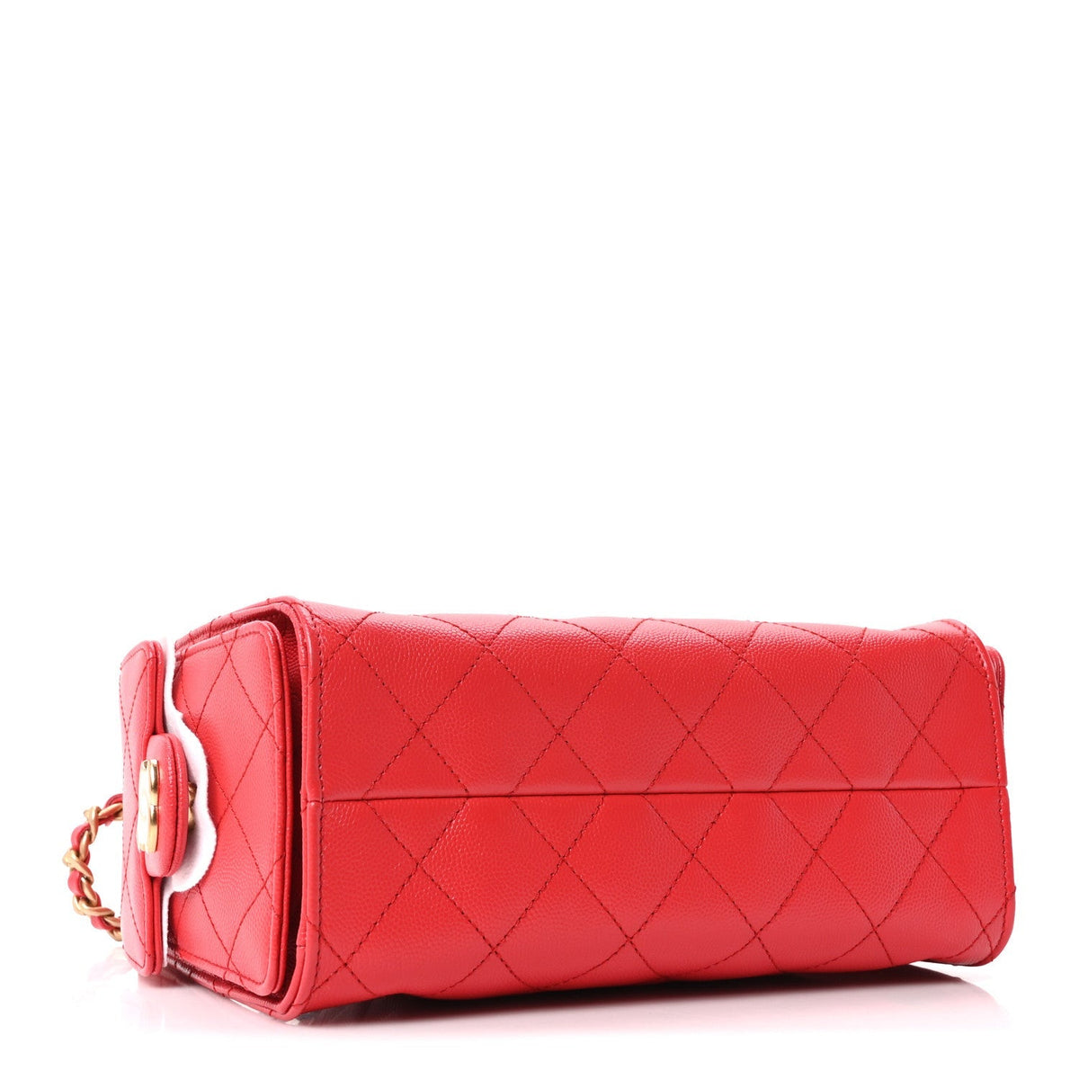 Caviar Quilted Mini Chanel 25 Handbag Dark Red
