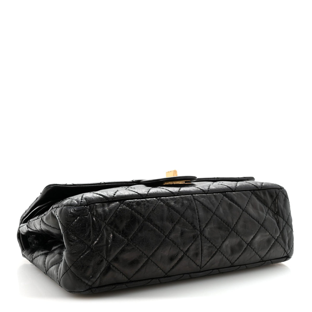 Aged Calfskin Quilted 2.55 Reissue 227 Flap Black