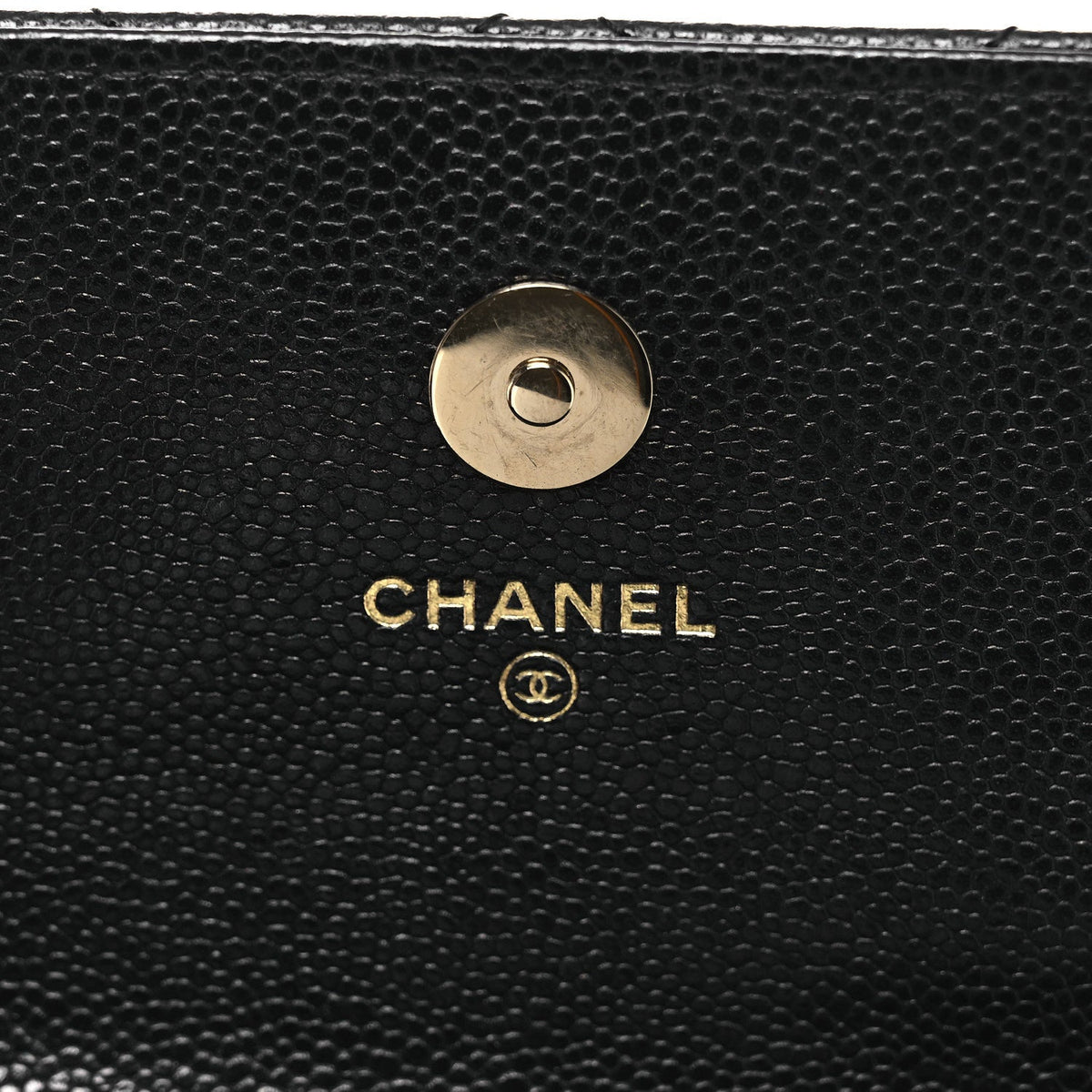 Caviar Quilted Business Affinity Clutch With Chain Black