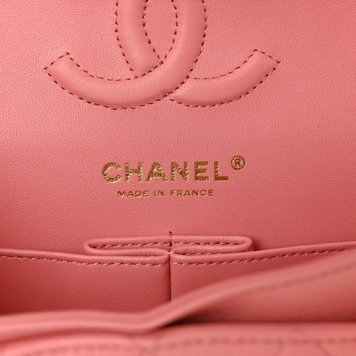 Caviar Quilted Small Double Flap Light Pink
